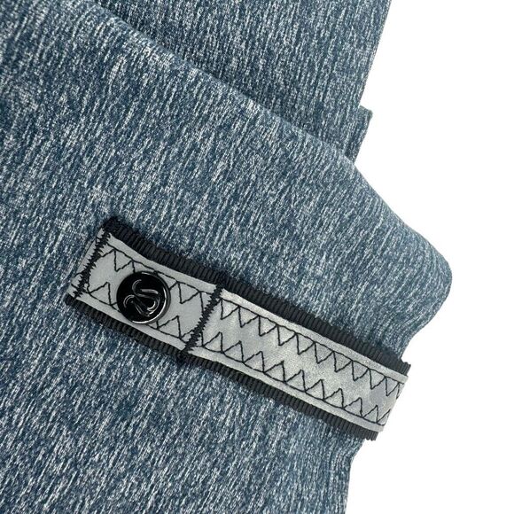 Lululemon Vinyasa Scarf Heathered Blue Black Infinity Snps Stretch Active - Picture 2 of 6